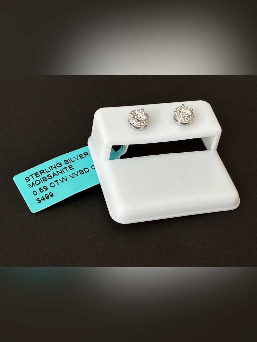 Round Moissanite Stud Earrings